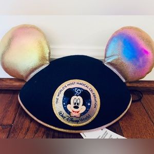 NWT Adult Disney Parks WDW 50th Anniversary Mickey Mouse Ears Hat
